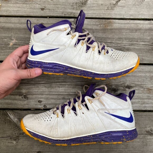 RARE 2014 Nike Huarache 4 Team Iroquois Shoes Size 10.5 - Picture 3 of 11